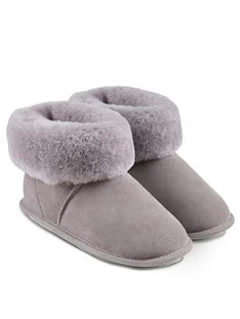 Image of Just Sheepskin Albery Sheepskin Bootie Slipper - Dove, Dove, Size 5, Women
