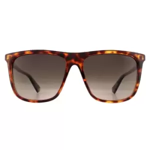 Image of Square Dark Havana Brown Gradient Polarized Sunglasses