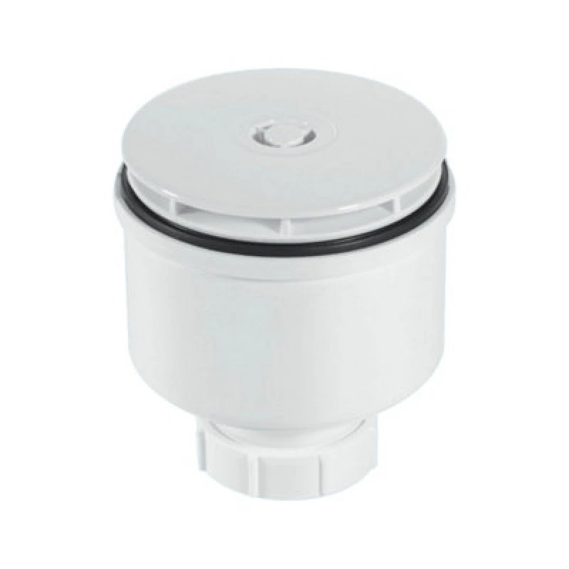 Image of McAlpine ST90WH10-V 90mm x 50mm Water Seal Shower Trap with 2" Universal Vertical Outlet with removable 110mm Flange. White