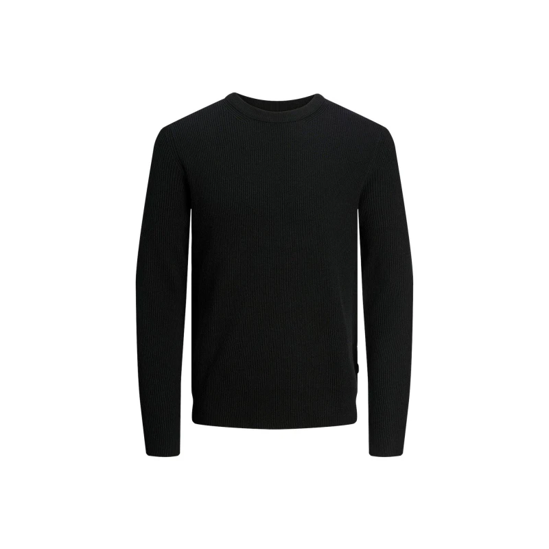 Image of Jack and Jones Perfect Knit Sweat Shirt - Black Lge