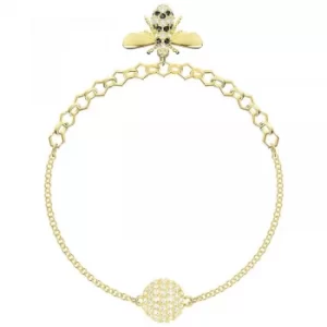 Image of Ladies Swarovski Gold Plated Remix Bee Bracelet