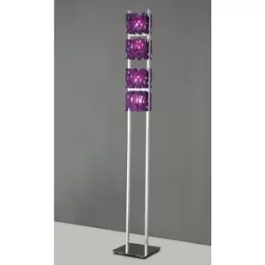 Image of Diyas - Tokio floor lamp 4 G9 bulbs, Purple/polished chrome