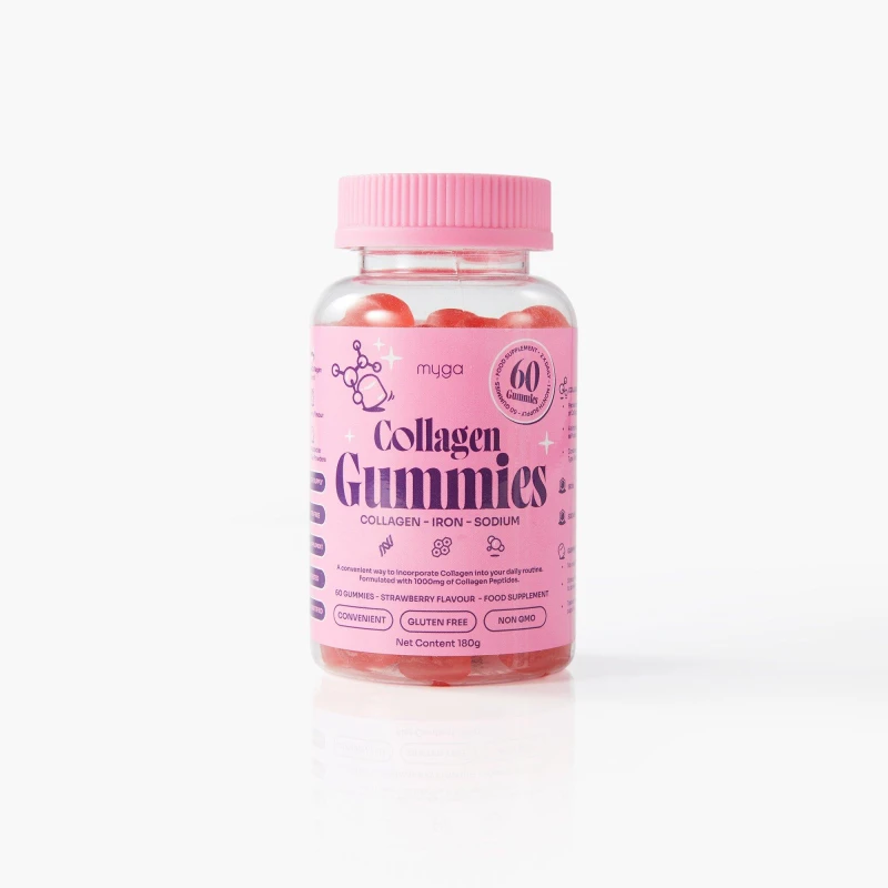 Image of Myga Collagen Gummies 60 Gummies Pink unisex One Size