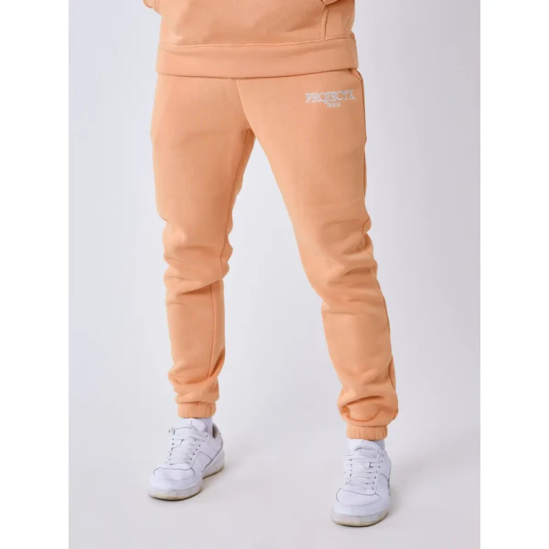 Image of Project X Paris Contour Embroidered Jogging Trousers Project X Paris Orange Male S