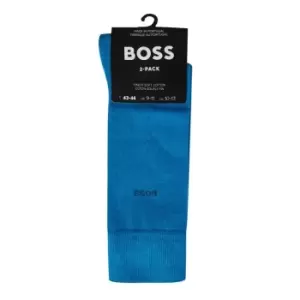 Image of Boss Hugo Boss 2 Pack of Plain Socks Mens - Blue