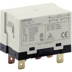 Image of Plug in relay 24 V AC 25 A 2 makers Omron G7L 2A T