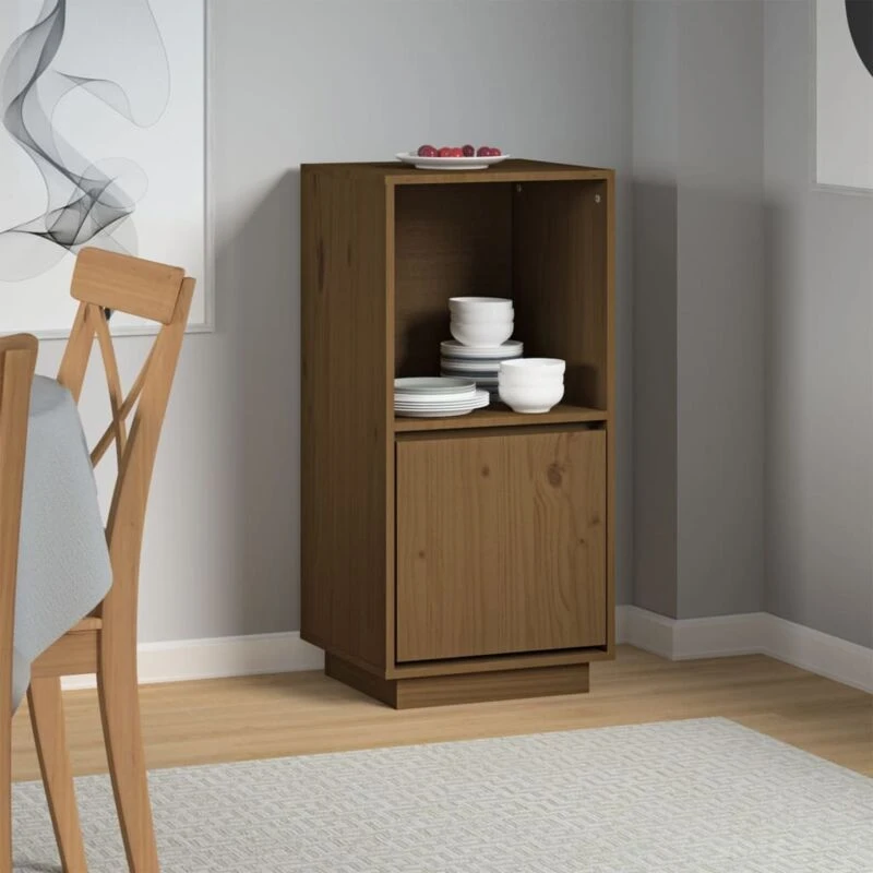 Image of VIDAXL Sideboard Honey Brown 38x35x80cm Solid Wood Pine Vidaxl 8720286923283