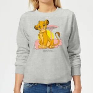 Image of Disney Lion King Simba Pastel Womens Sweatshirt - Grey - M