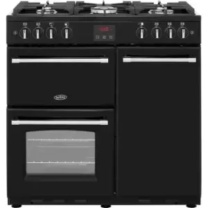 Image of Belling FarmhouseX90G 90cm Gas Range Cooker with Electric Fan Oven - Silver - A/A Rated
