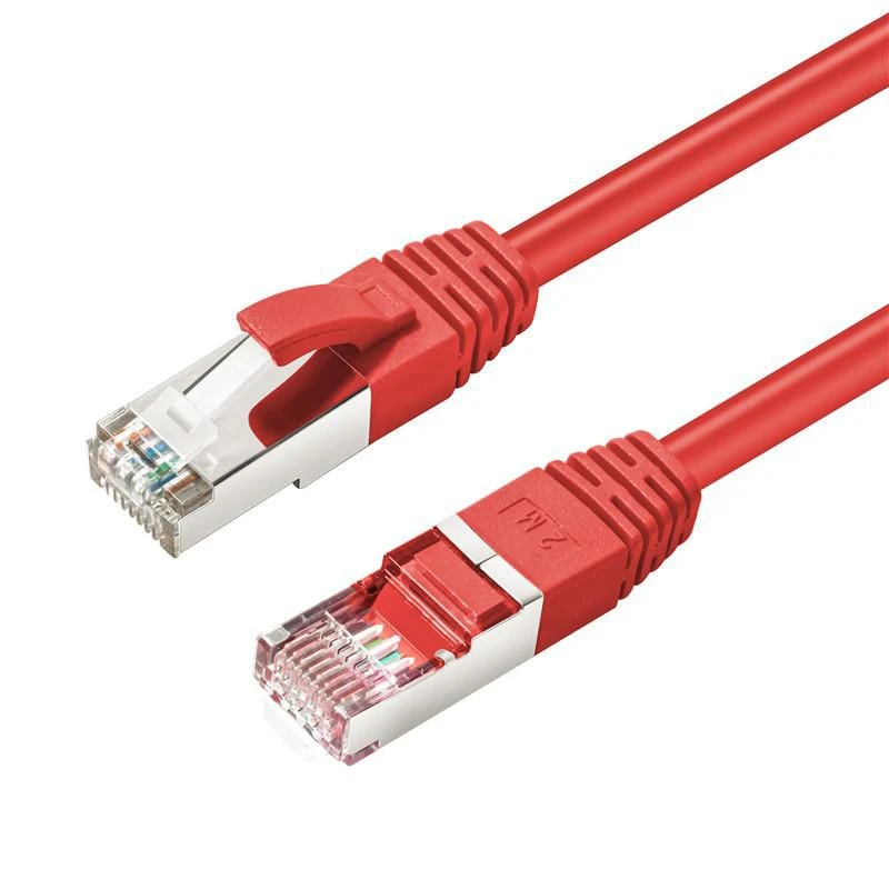 Image of Microconnect MC-SFTP6A0025R networking cable Red 0.25 m Cat6a S/FTP (S