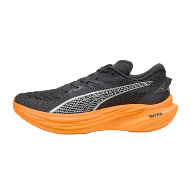 Image of Puma Deviate Nitro 3 Shoes Black Orange AW25, Size 44 - EUR