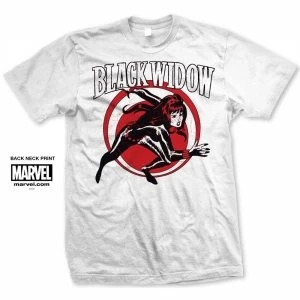Image of Marvel Comics Black Widow Simple Mens White T Shirt Small