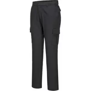 Image of Portwest - Black Sz 36 Short Stretch Slim Combat Work Trouser