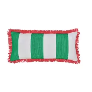 Image of Joules Hydrangea Floral Cushion 30cm x 60cm, Multi