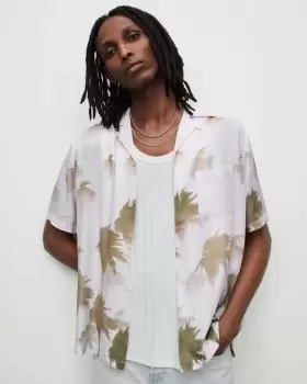 Image of AllSaints Islands Tropical Print Relaxed Shirt