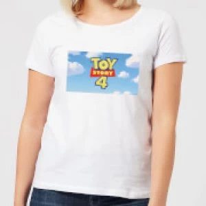 Image of Toy Story 4 Clouds Logo Womens T-Shirt - White - M