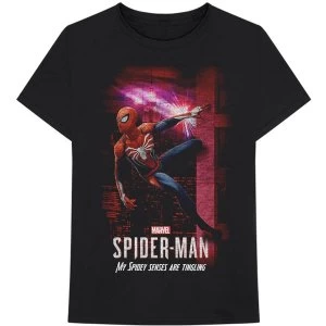 Image of Marvel Comics - Spider 3 Spidey Senses Unisex Medium T-Shirt - Black