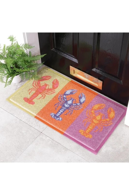 Image of Artsy Doormats Multi Lobster Doormat (70 X 40Cm), Multi DMW-LOBSTERS-70