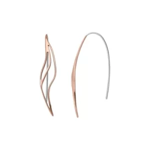 Image of Ladies Skagen Agnethe Rose-Tone Stainless Steel Drop Earrings