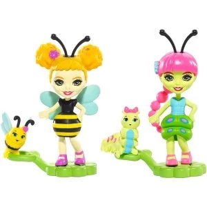 Image of Enchantimals Bug Buddies Cay Caterpillar & Scriggly & Beatrice Bee & Pollen Figures