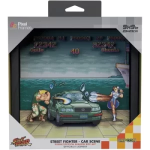 Image of Pixel Frames Street Fighter Car Shadow Box Art