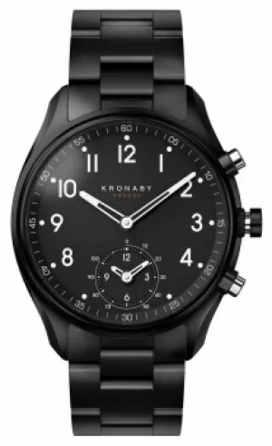 Image of Kronaby 43mm APEX Bluetooth Black PVD Metal Strap A1000-0731 Watch