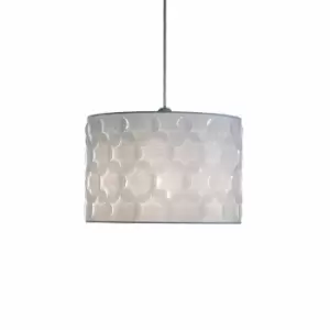 Image of Nielsen Beccobeautiful Round Modern Flower Design Fabric Ceiling Pendant Lamp Shade In White, 30Cm Wide