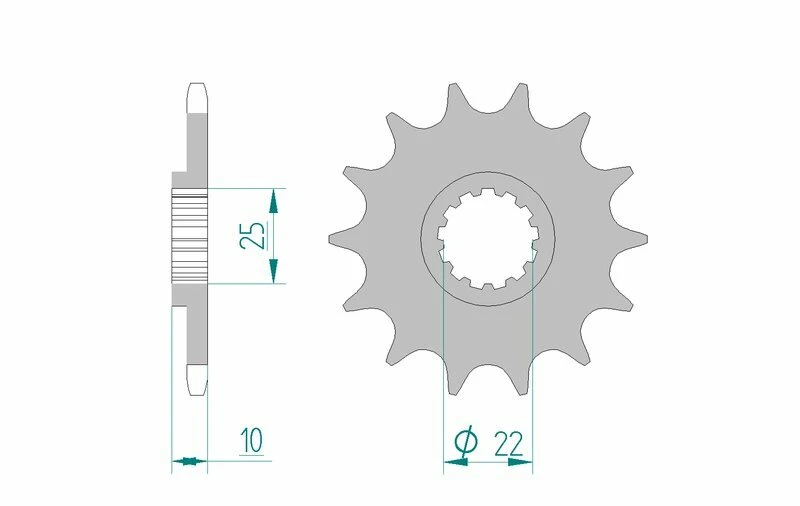 Image of AFAM Steel Standard Front Sprocket 21510 - 520