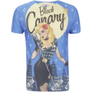 Image of DC Comics Mens Bombshell Black Canary T-Shirt - Black - M
