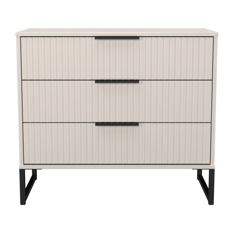 Image of Ready Assembled 2 U Menai 3 Drawer Chest (Ready Assembled) in Taupe Size: Medium Taupe Unisex Medium
