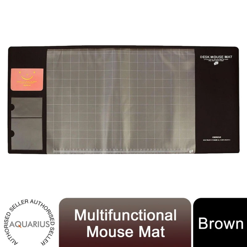 Image of Aquarius AQ Multifunctional & Eco-friendly Office Desk Mouse Mat - Brown