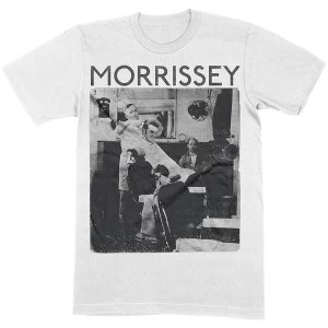 Image of Morrissey - Barber Shop Unisex Medium T-Shirt - White