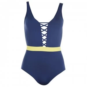 Image of Seafolly Seafolly Loop Mail Swimsuit - Blue Opal