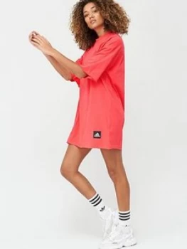 Image of Adidas Recycleco T-Shirt Dress - Pink
