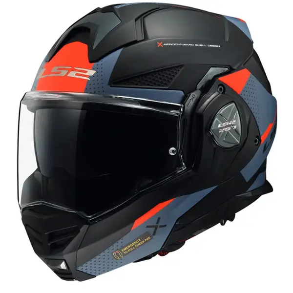 Image of LS2 FF901 Advant X Oblivion Matt Black Blue Modular Helmet Size M
