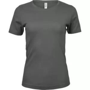 Image of Tee Jays Womens/Ladies Interlock Short Sleeve T-Shirt (M) (Powder Grey)