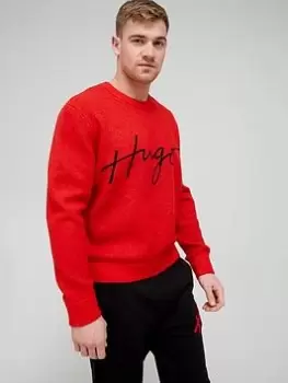 Image of HUGO Stigg Jumper - Red, Size L, Men