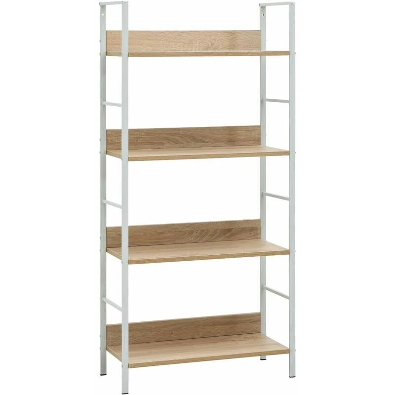 Image of VIDAXL 4-Layer Book Shelf Oak 60x27.6x124.5cm Engineered Wood Vidaxl 8719883890616