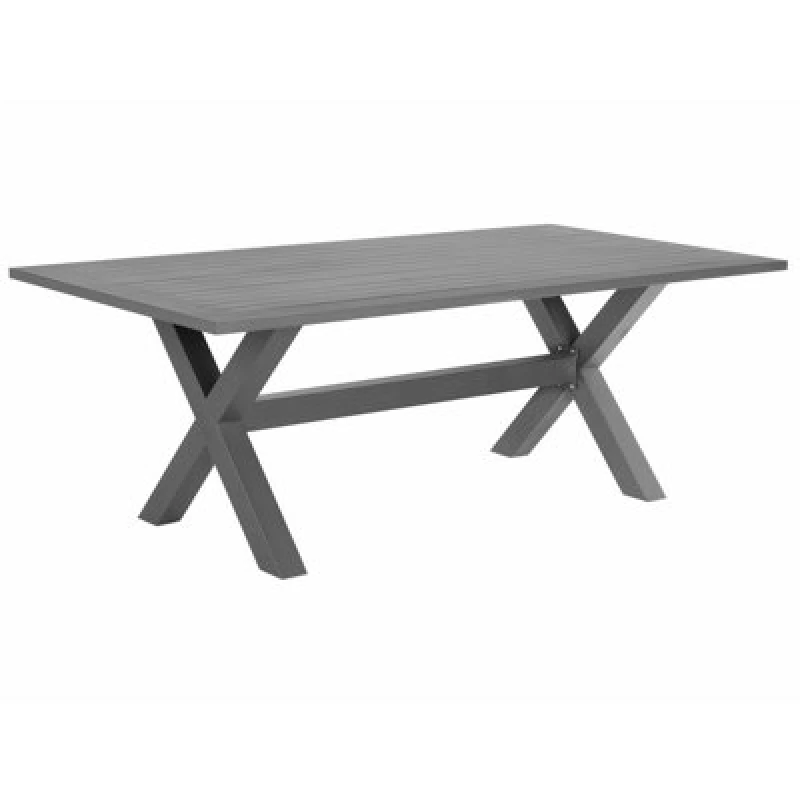 Image of Beliani Garden Dining Table Cascais 200 Cm 105cm Metal Grey