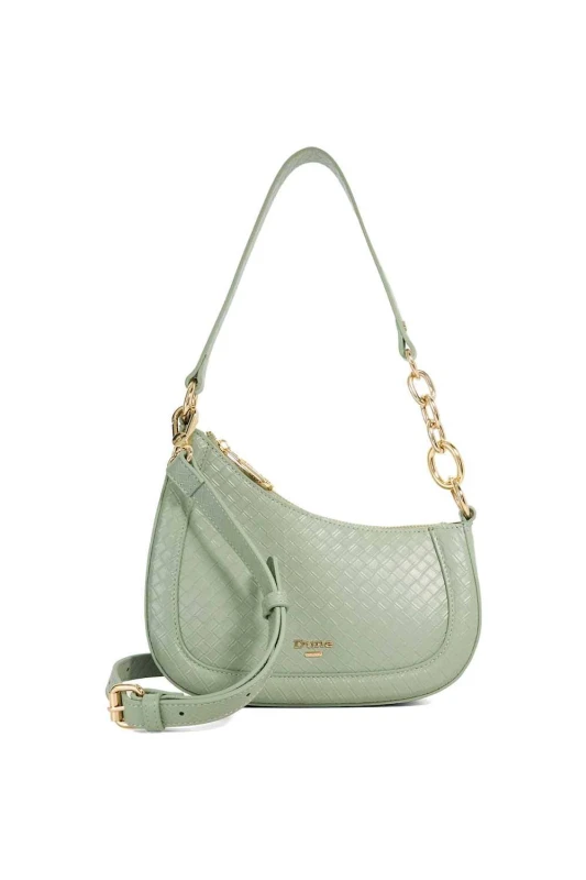 Image of Dune London Womens 'Direction' Leather Shoulder Bag in Green Green Female One Size