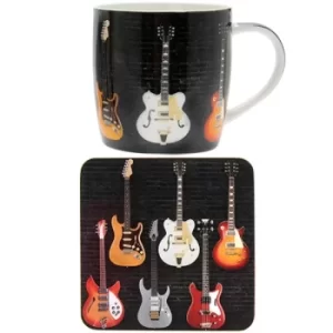 Image of Guitar Rock n Roll Mug Coaster