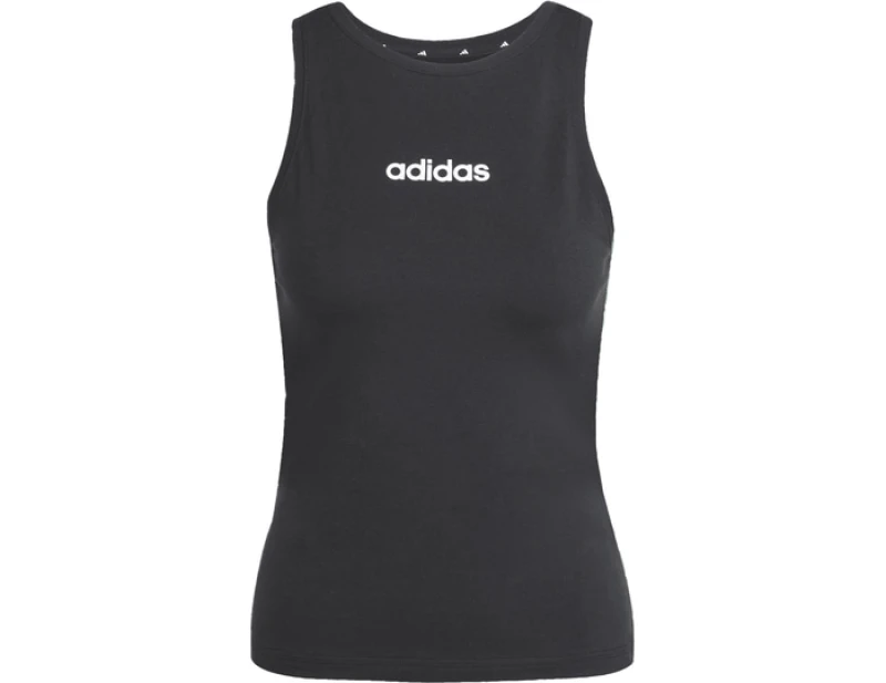 Image of Adidas Sportswear Essentials Linear Slim Cotton Tanktop Women Black XL