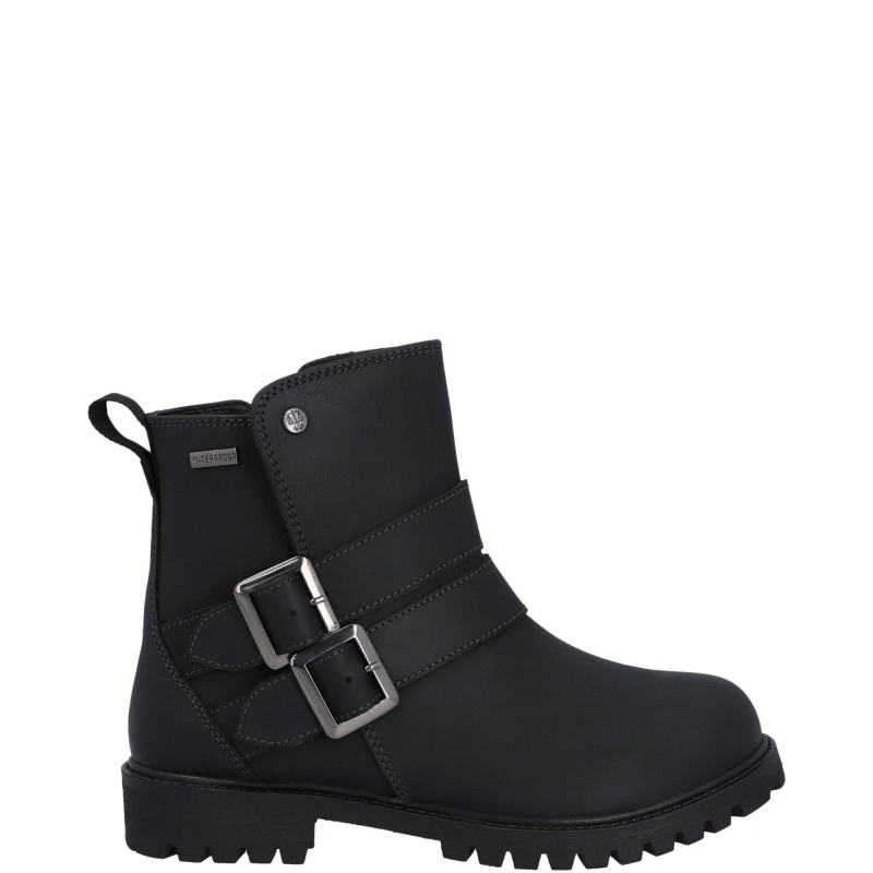 Image of Hunter Womens Ness Leather Ankle Boots UK Size 4 (EU 37) Black HUN138-BLACK-4