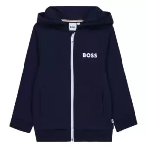 Image of Boss Logo Zip Hoodie Junior - Blue
