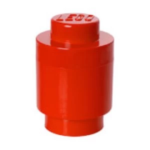 Image of LEGO Storage Brick 1 - Bright Red (Round)