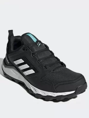 Image of adidas Terrex Agravic Tr Gore-tex Trail Running Shoes, Black/White/Green, Size 7.5, Women