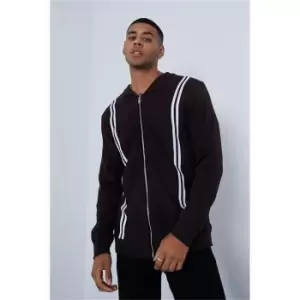 Image of I Saw It First Chocolate Full Zip Knitted Top - Brown