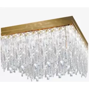 Image of Kolarz Prisma Crystal Ceiling Light 8 Light 24 Carat Gold