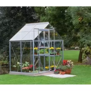 Image of Halls Greenhouses Popular - 4ft x 6ft - Green - 4mm Polycarbonate, Steel