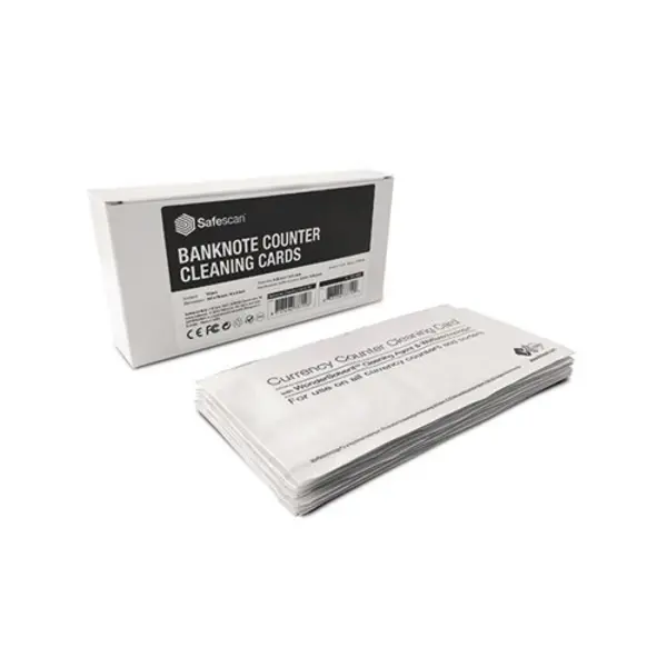 Image of Safescan Safescan Banknote Counter Cleaning Cards White (Pack of 15) 152-0663 152-0663
